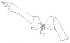 Line drawing of a tie Tops